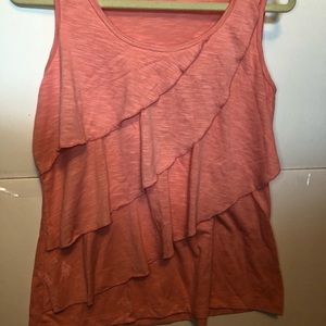 Croft & Barrow peach or light pink sleeveless pullover top Size M
